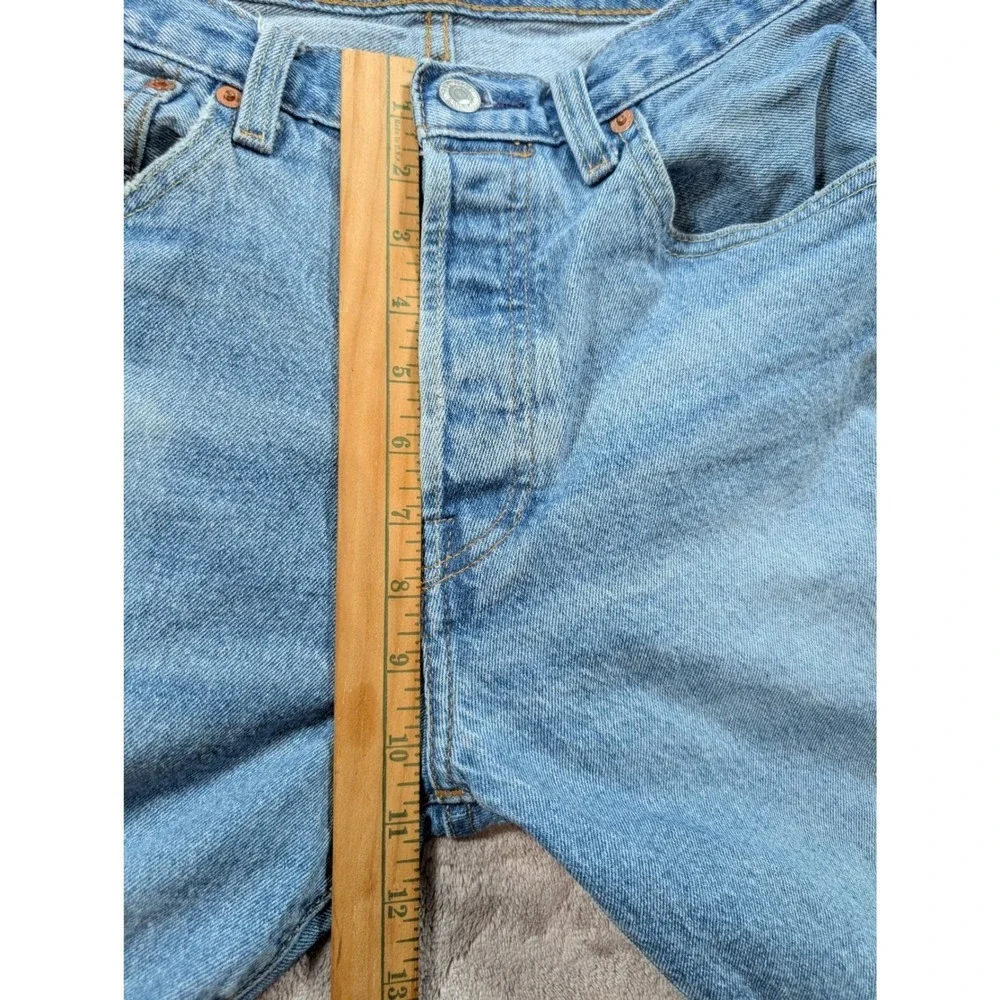Levis 501 93 Straight Leg Jeans Mens 30x32 Light Wash Blue Denim 501-0093